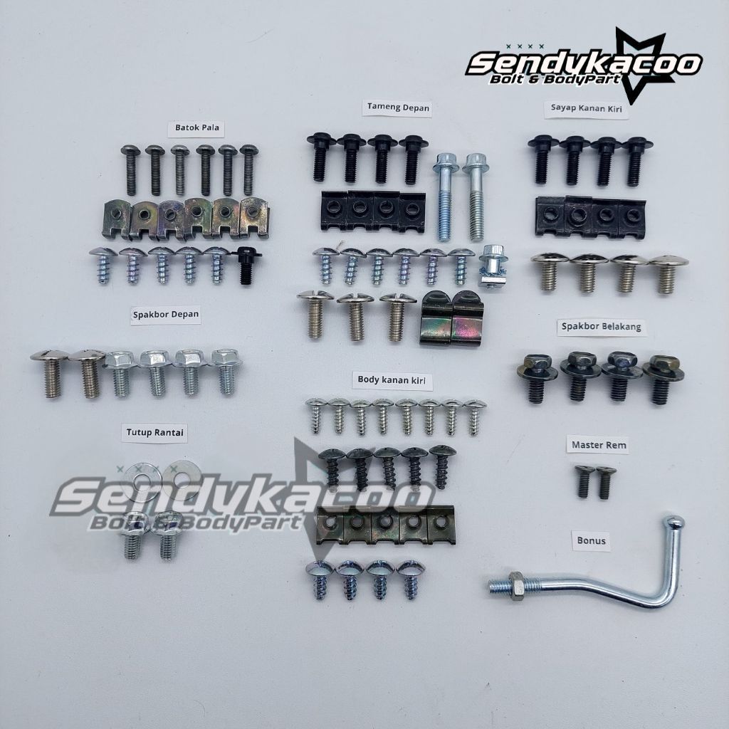 Baut body blade 110 lama Full set / baut body honda blade 110 lama