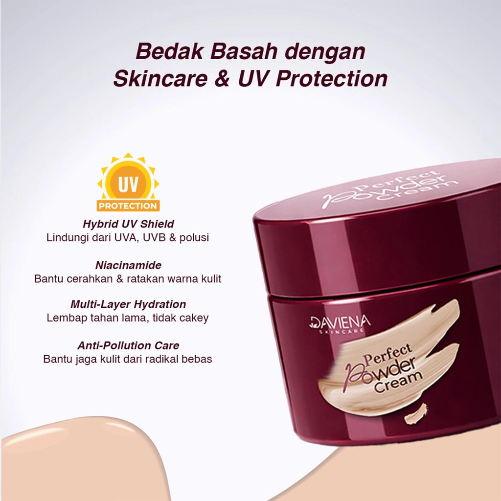 Daviena Skincare - Bedak Basah | Perfect Powder Cream 10gr