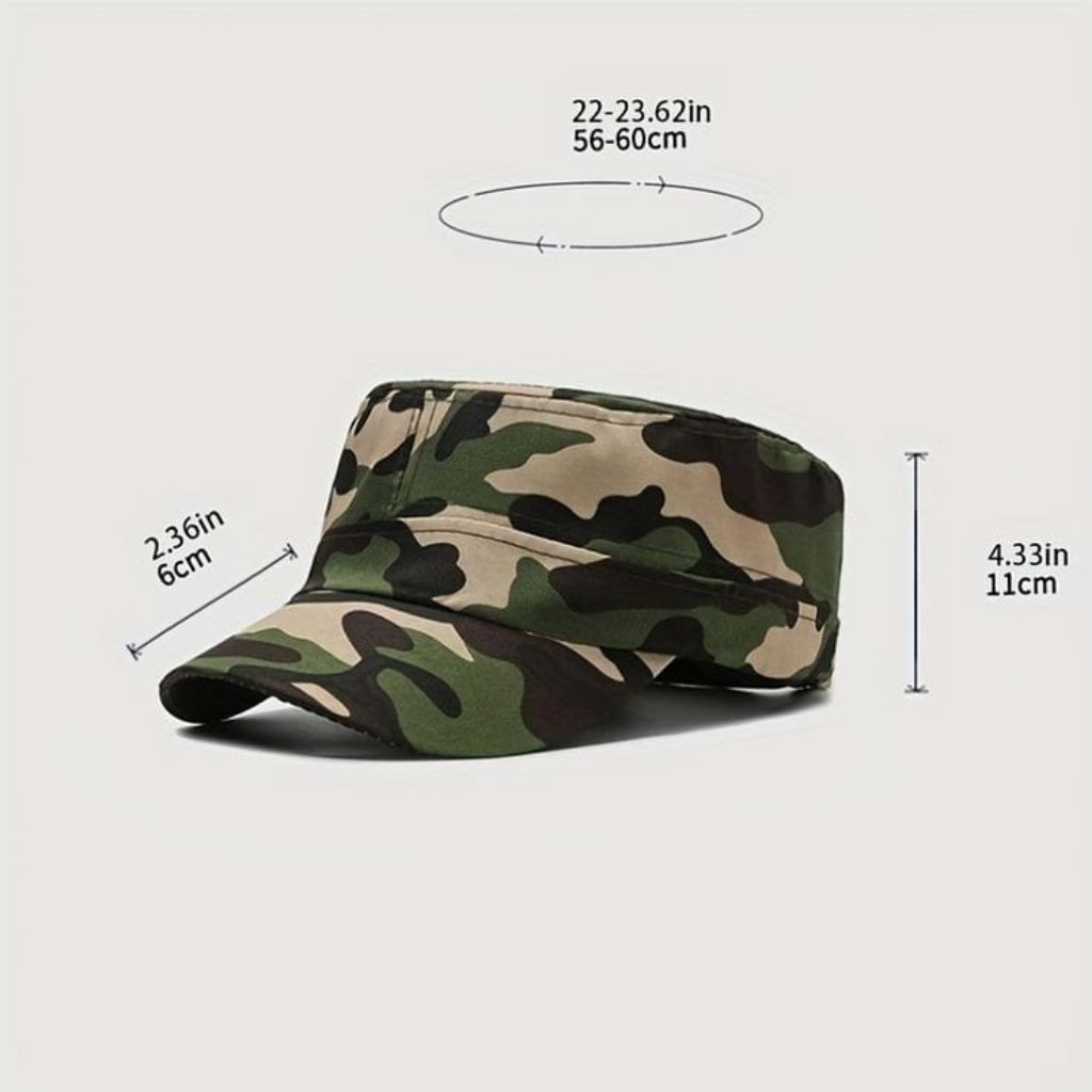 PROMO TOPI UNISEX DEWASA / TOPI KOMANDO MOTIF LORENG HIJAU DAN ABU /TOPI MILITER LAKI PEREMPUAN KUAL