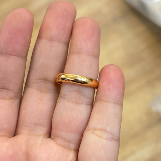 Cincin polos lapis emas 18karat