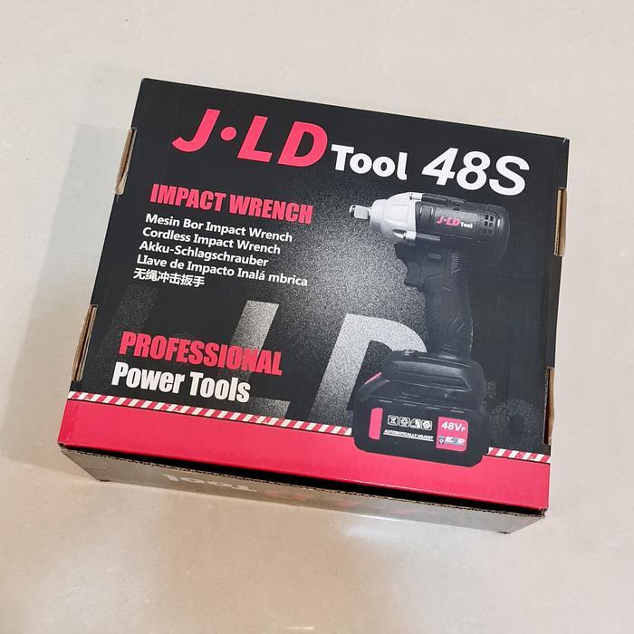 MUMPUNG PROMO Impact Wrench JLD - Mesin Cordless Impact Wrench 48volt 350nm Set TERLARIS