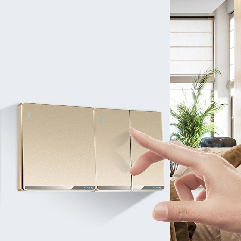 Promo Murah saklar lampu premium gold saklar rumah minimalis Terlaris