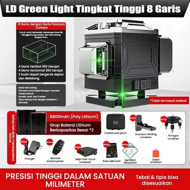 Line Laser Digital Waterpass Laser 8/12/16 Tingkat Laser Digital Waterpass Digital Laser