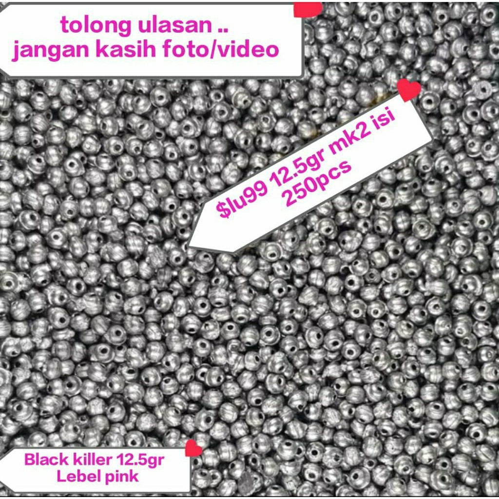 CANDUSHOP Timah Pemberat pancing Slug 12.5gr mk2 isi 250pcs