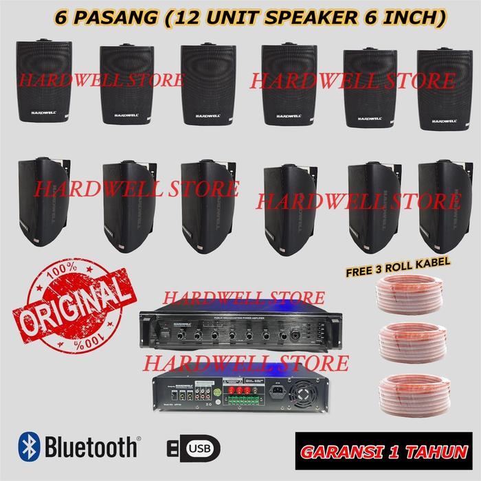 PROMO BIG SALE Paket Sound System Cafe / Sekolah / Masjid Original Hardwell 12 Speaker (STAR 5)