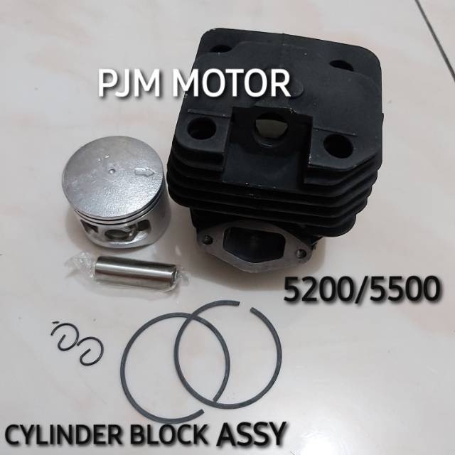 Cylinder Block Boringan Silinder Blok Mesin Chain Saw 5200 5500 sinso senso mini kecil 52cc 55cc