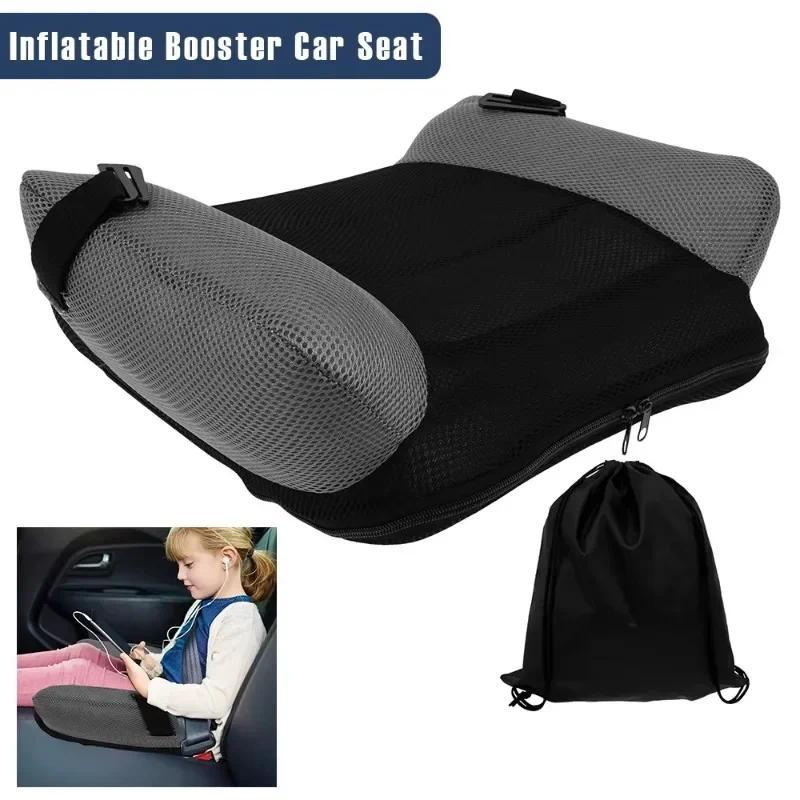 Inflatable Booster Car Seat PVC Travel Inflatable Seat Cushion Comfortable Portable Narrow Backless 