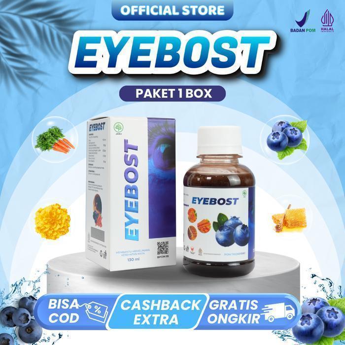 [ DIJAMIN ] - Eyebost Obat Mata Ampuh Atasi Mata Minus Buram Pterygium Vitamin Madu Herbal EYEBOOST 
