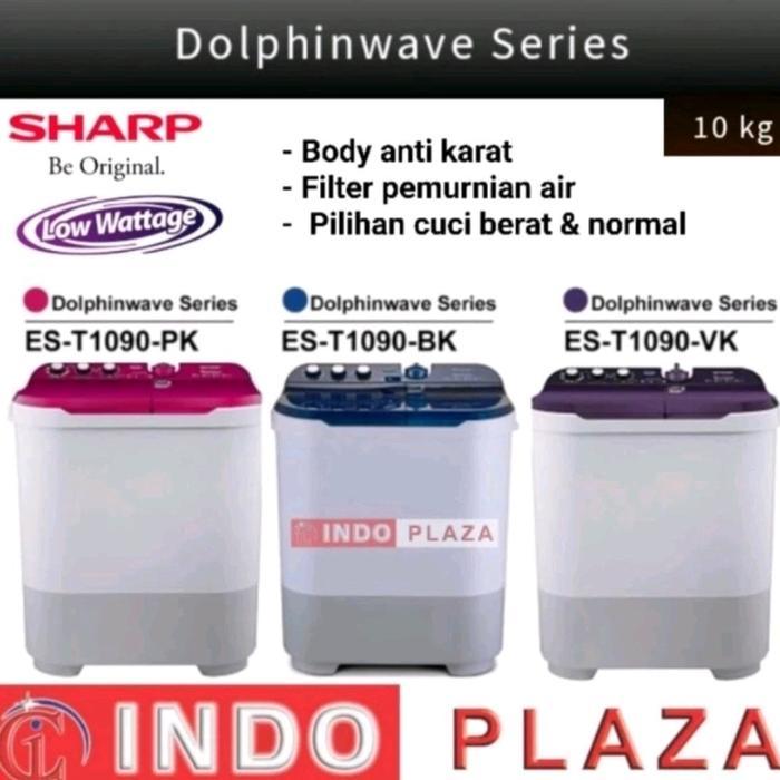 MESIN CUCI SHARP 2 TABUNG 10 Kg LOW WATT ES-T1090
