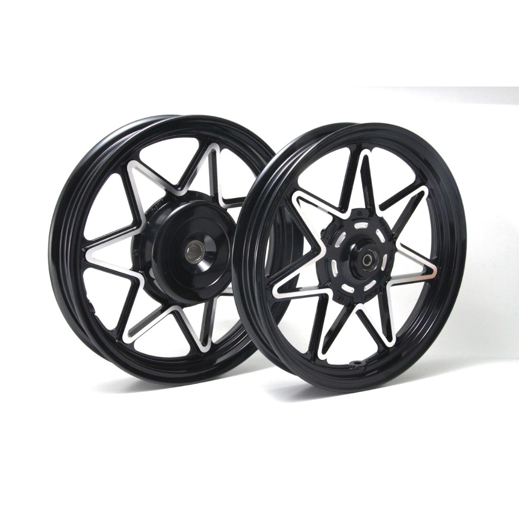 Velg Daytona Seven Star Beat, Beat Fi, Beat ESP, Scoopy, Vario110 Hitam velg daytona