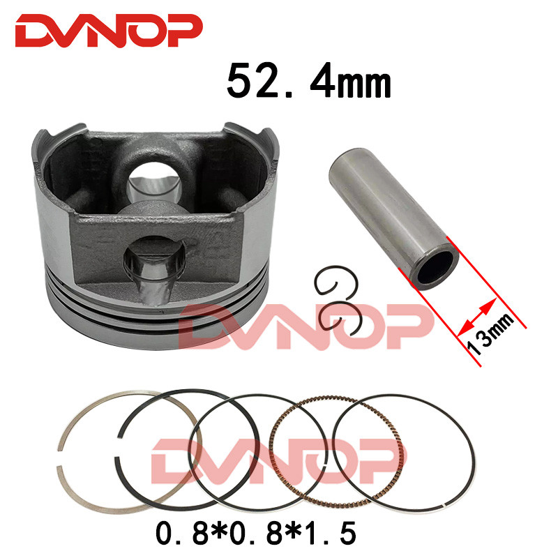 Scooter Pcx 125cc Piston Ring Kit For Honda Lead125 WW Pcx125 Click125i Forza 125 52.4mm 12100-KZR-6