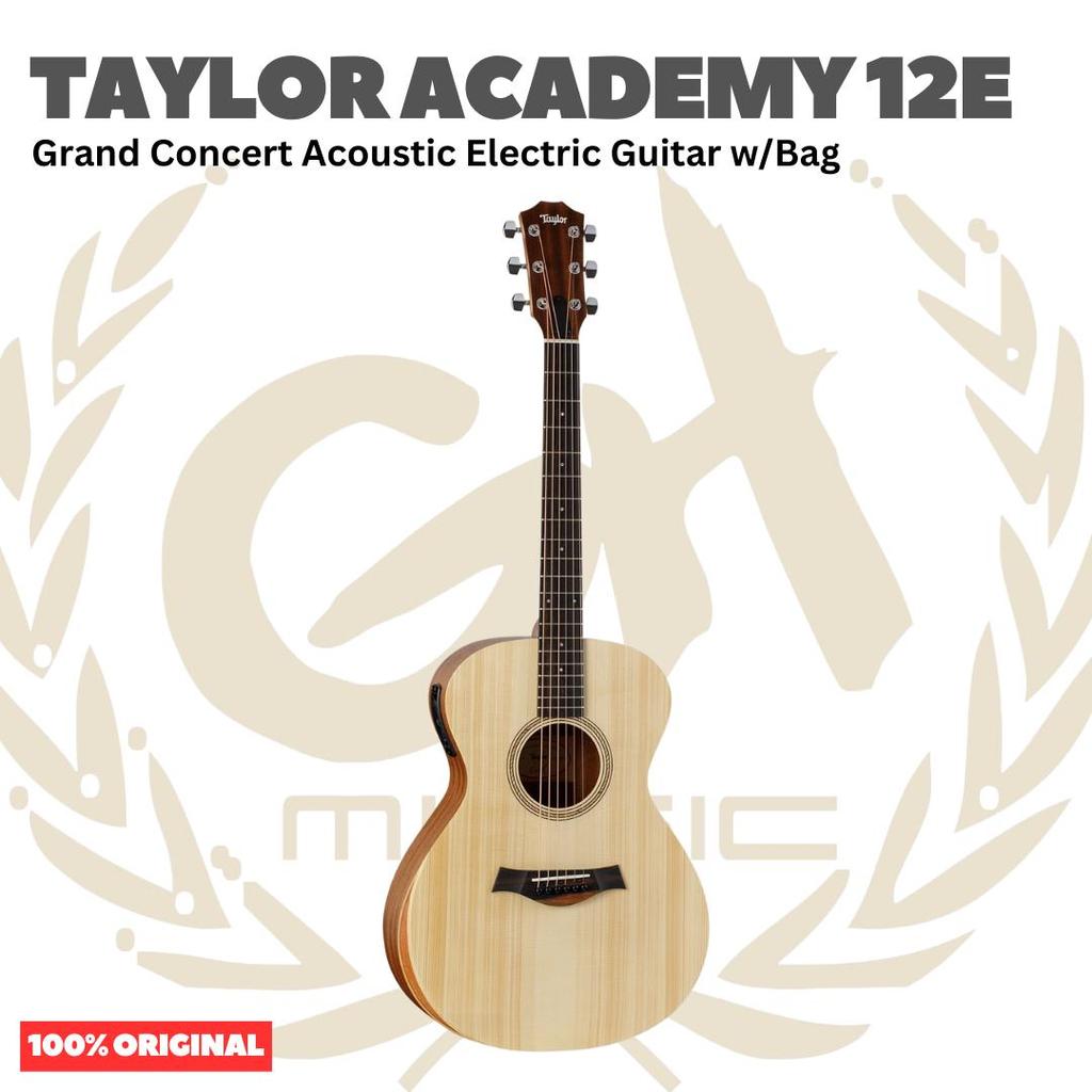 Taylor Academy 12e Grand Concert Acoustic Guitar w/Bag - Gitar Akustik Elektrik Original Asli
