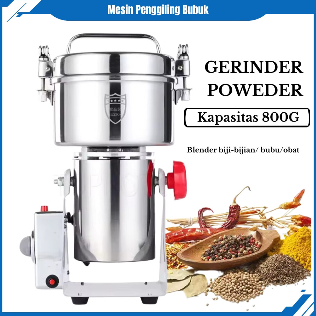 Mesin Giling Bumbu Rempah Penepung Mesin Penggiling Listrik Penggiling Tepung Mesin Giling Bumbu Ker