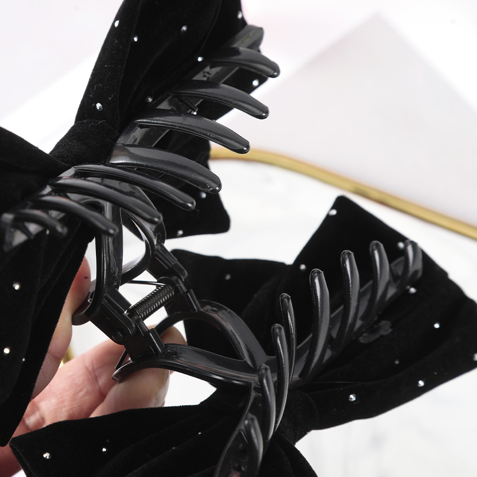 16CM Large Bow Hair Claw Crab Women French Temperament Hairpin Hair Clip For Gils Ponytail Hair Acce