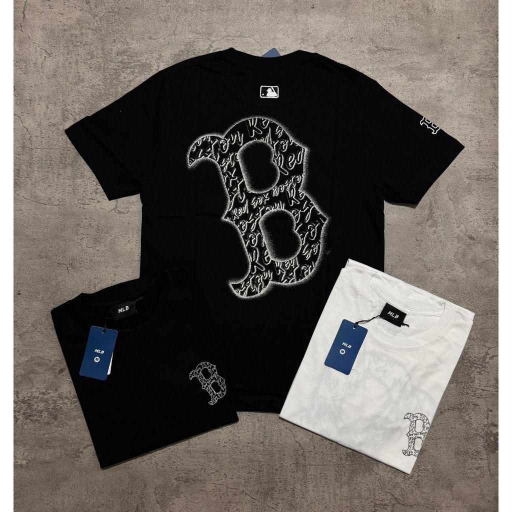 Kaos T-shirt Branded MLB BigFont B Premium//Kaos Branded MLB Big B Type//Kaos Branded Pria//Baju Kao