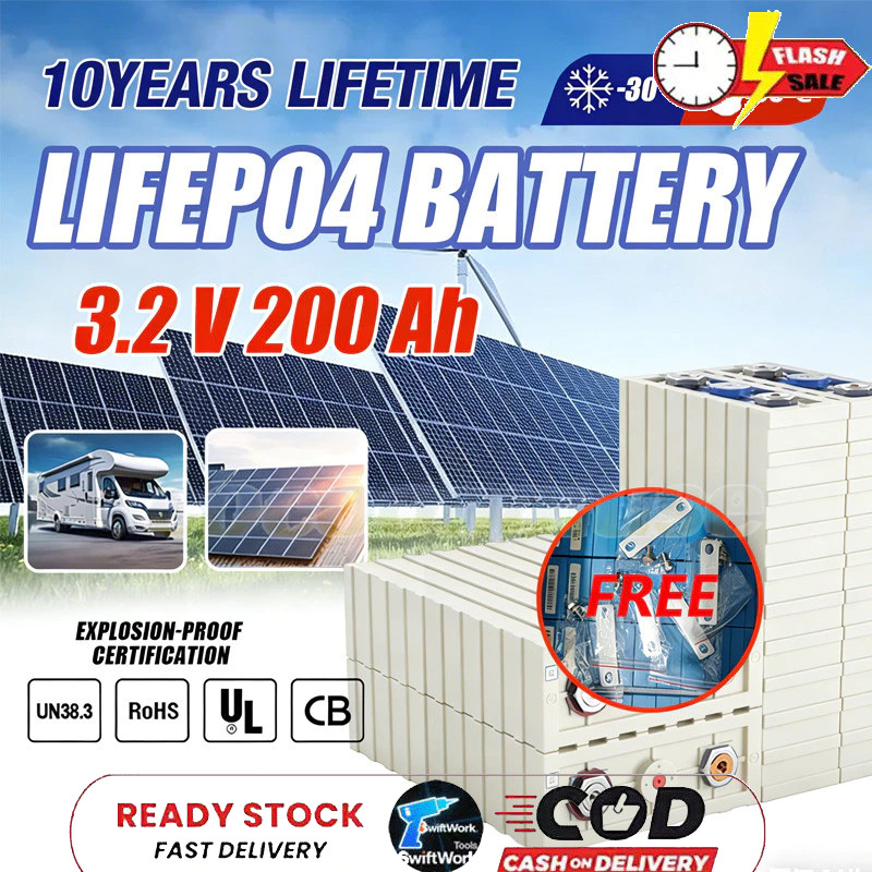 200Ah CATL/BYD Baru Lifepo4 Baterai 3.2V 200Ah lifepo4 Baterai cell Lithium iron phosphate deep cycl
