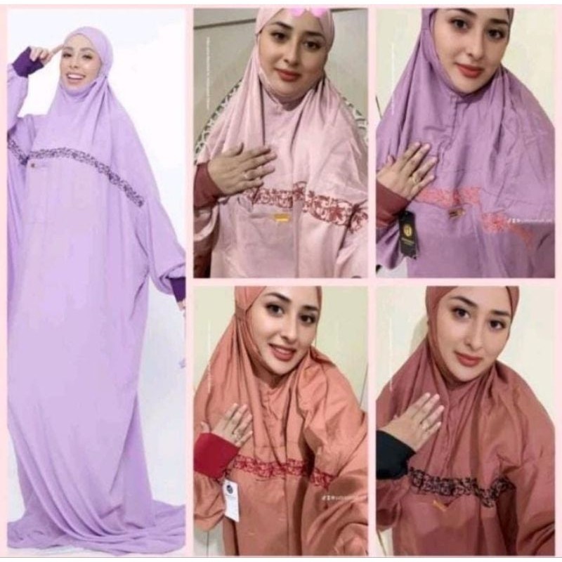 Mukena bordir Najmah by Yabasmah/ Mukena Najmah Yabasmah/ Mukena hadramaut free tas