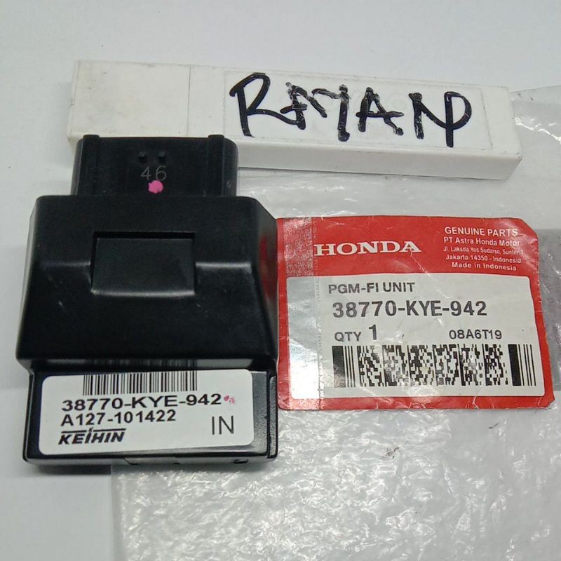 ECU CDI 38770-KYE-942 Megapro new monoshock INJEKSI