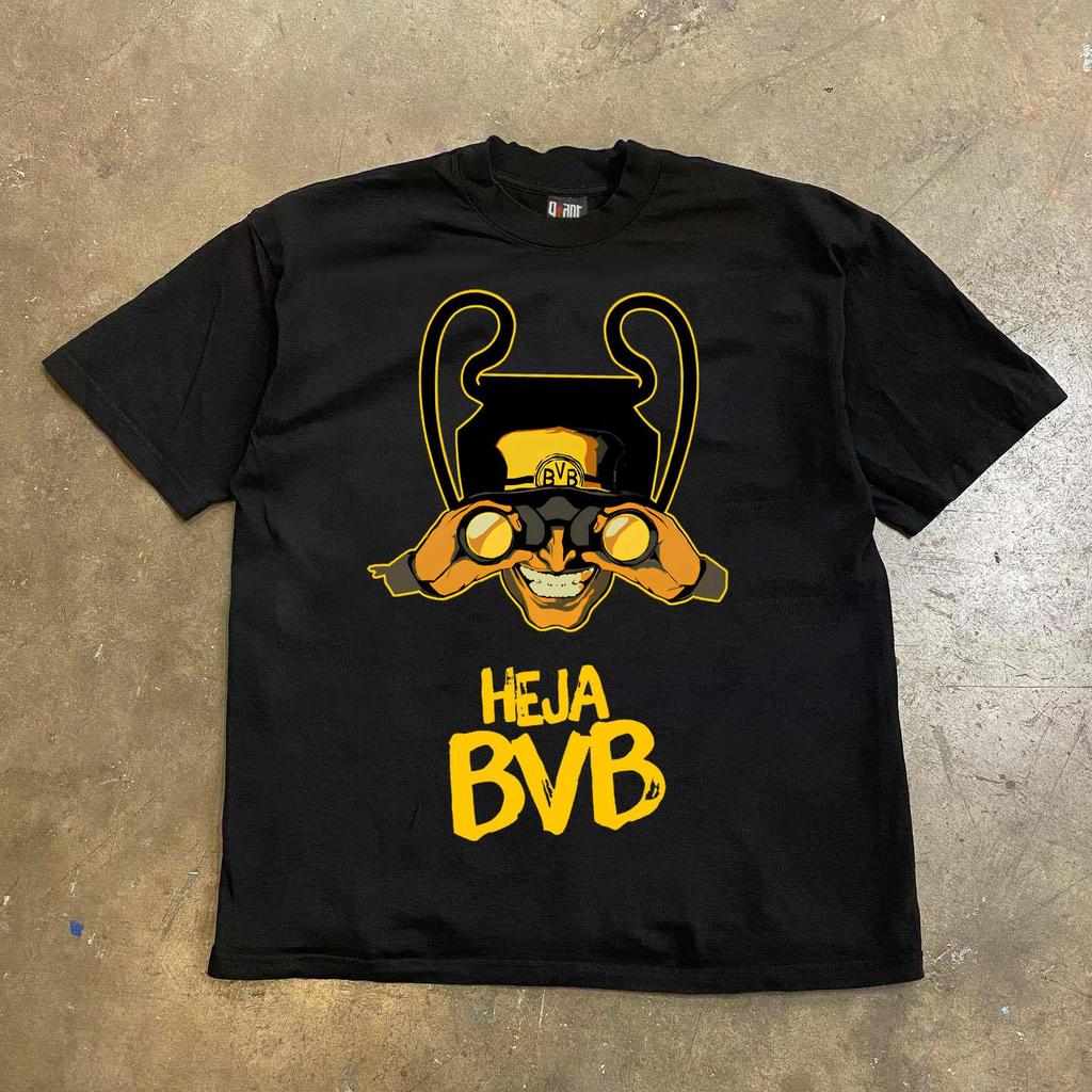 Kaos Oversize Pria Borussia Dortmund BVB Heja BVB - Kaos Sepak Bola Supporter Unisex Keren