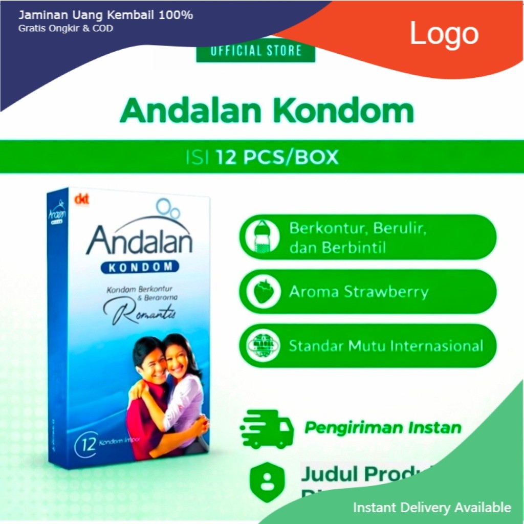 Ready Stock  Kondom Andalan 1 Box Isi 12 Pcs Condom Bergerigi Beraroma Romantis *DA Privasi Aman [ B