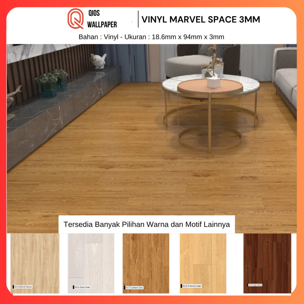 vinyl lantai marvel stone tebal 3mm l Vinyl Marvel Space wood series l Vinyl Marvel Space Stone Seri