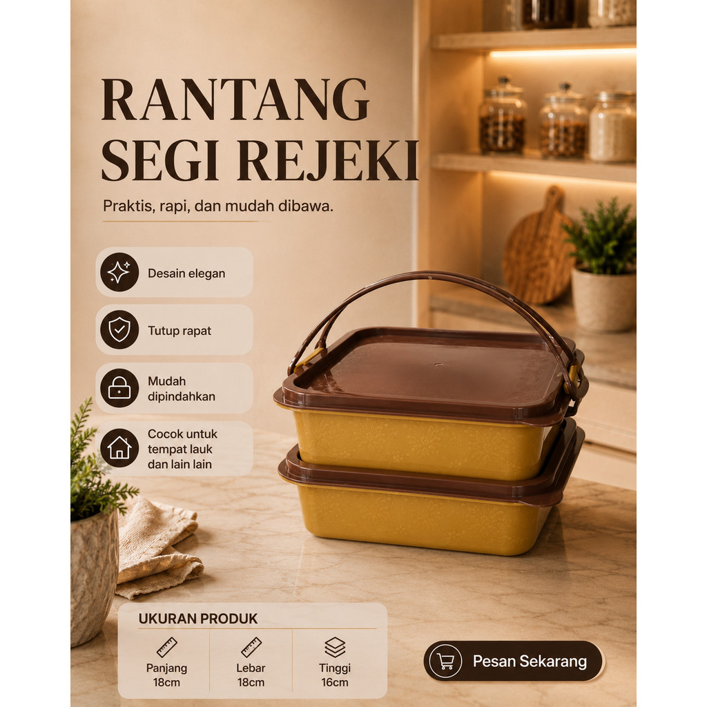 RANTANG SUSUN 2 KOTAK REJEKI / RANTANG SUSUN 2 MURAH / RANTANG HAJATAN  SUSUN 2