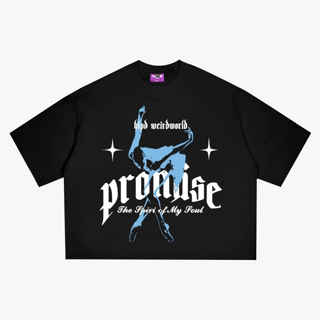 HLPD WeirdWorld Boxy Tee Cotton Combed Unisex || HLPD WeirdWorld Kaos Boxy Cotton Combed Stylish