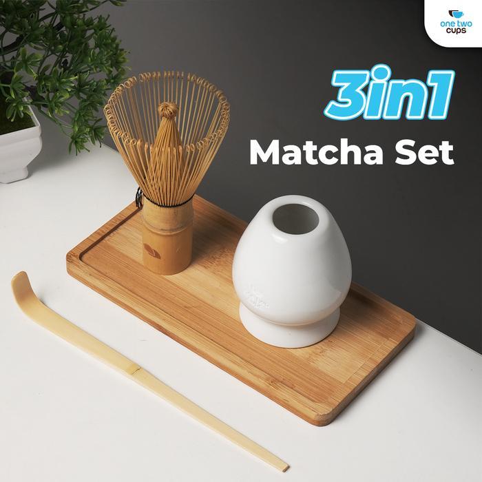Matcha Set Kit Jepang – Chasen Bamboo Whisk 100 Tangkai dengan Chasen Stand & Chashaku