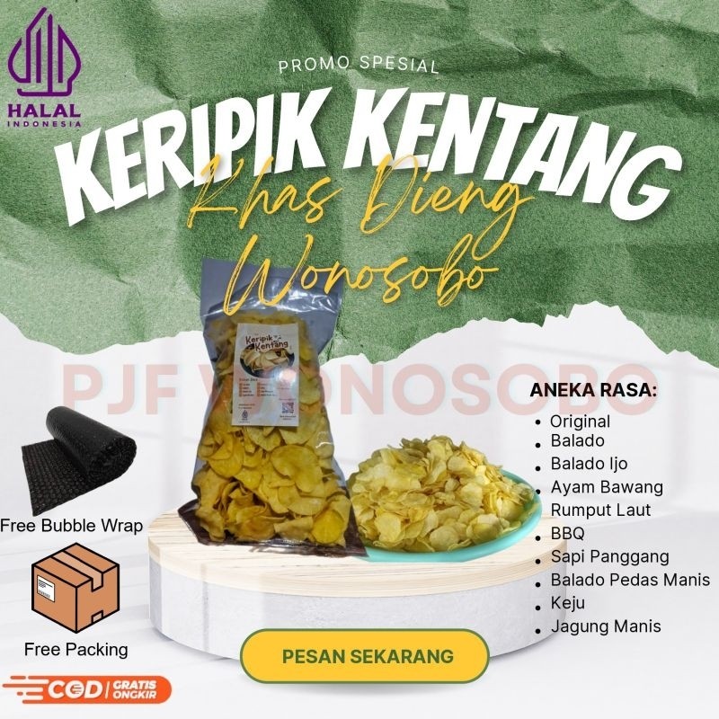 keripik kentang original Dieng Wonosobo 500g