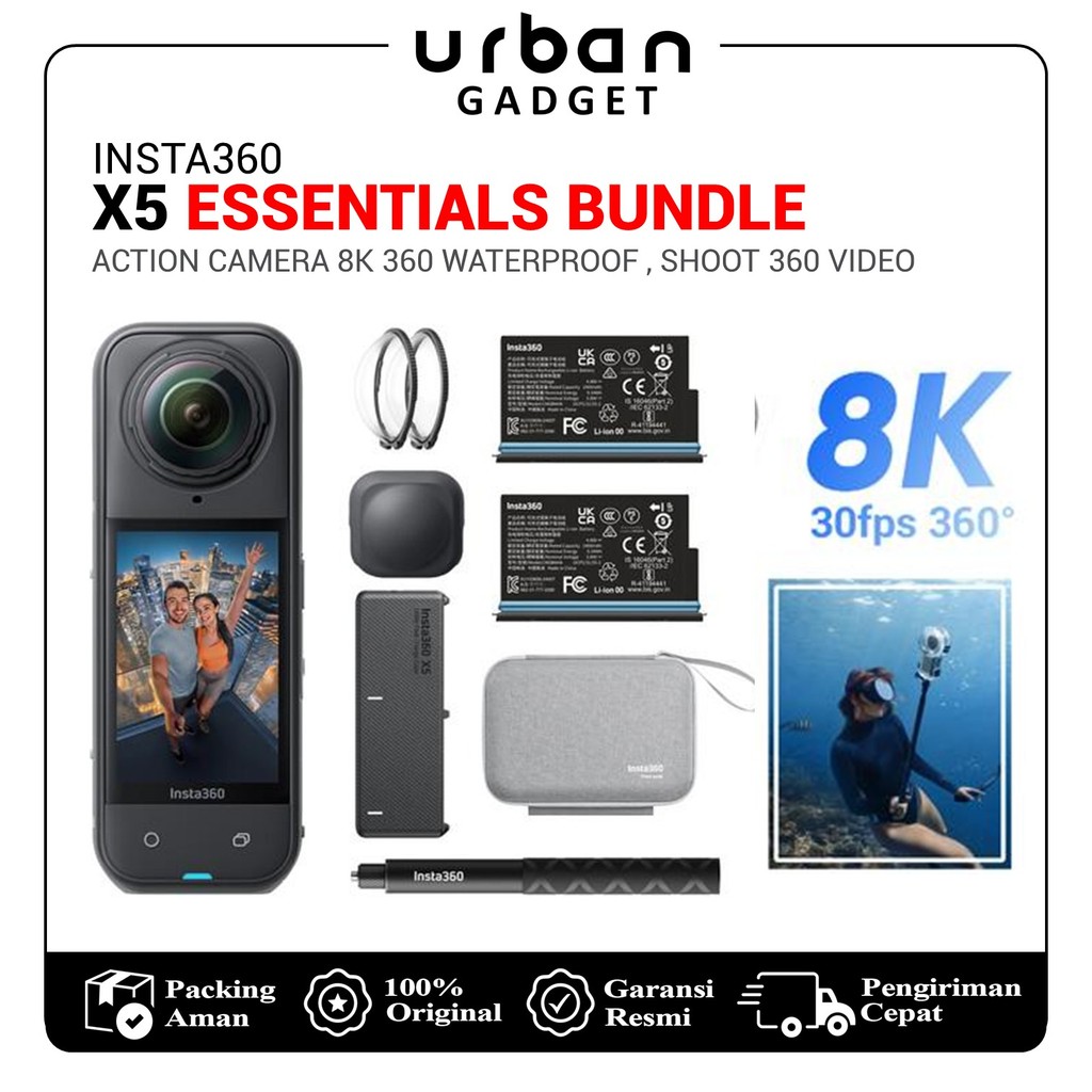 Insta360 X5 Action Cam 8k 360 Action Camera | Action Camera Insta 360 ONE X5 Action Cam - Resmi