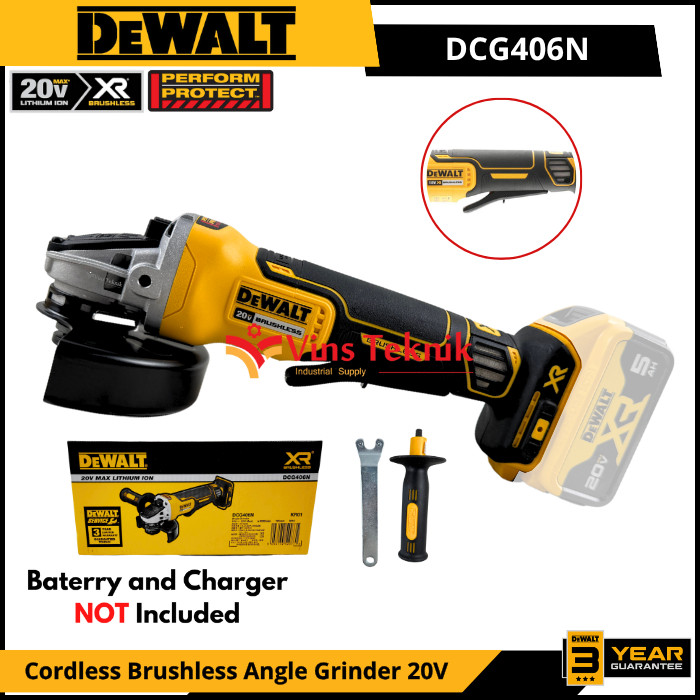 DEWALT DCG406N Cordless Brushless Angle Grinder 125MM