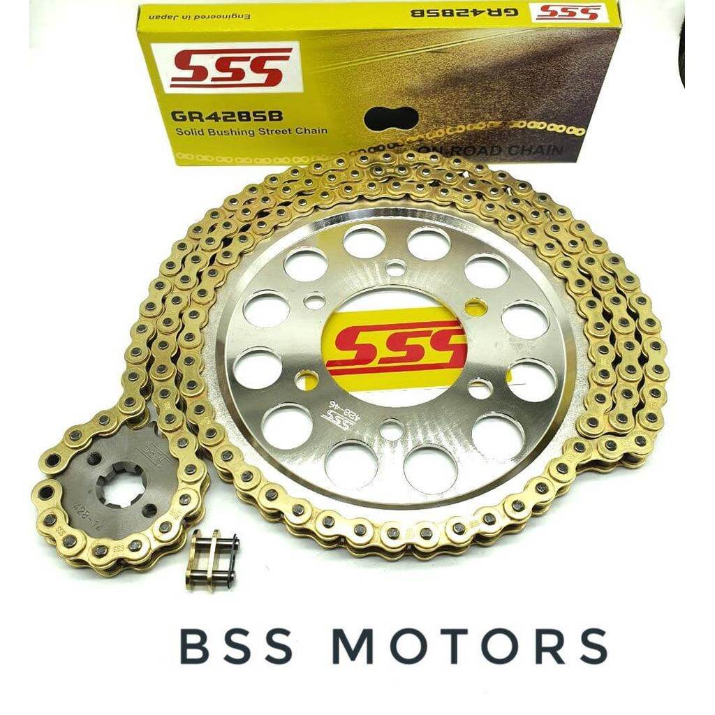 Gir Set SSS Cbr New Cb150 R New Rantai SSS SB Gold  428 - Gear Set Sss Cbr 150 New Cb150R