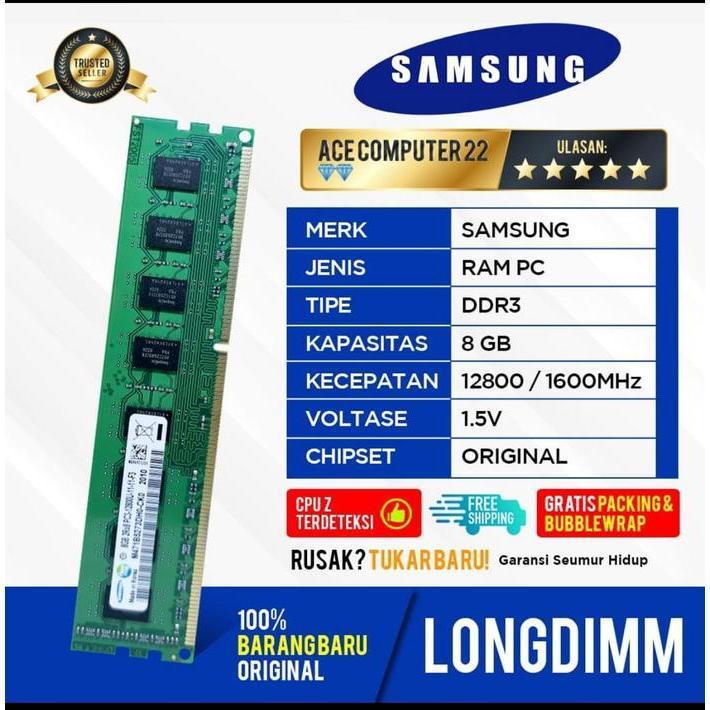 RAM SAMSUNG LONGDIMM / PC DDR3 8GB PC 12800