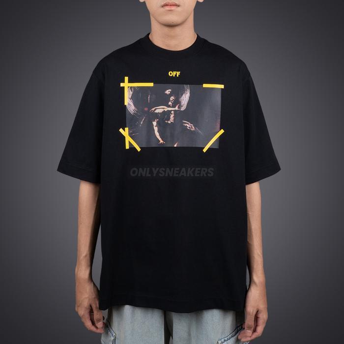 (COD) OFF WHITE CARAVAGGIO ARROW MERCY BLACK YELLOW TEE - S