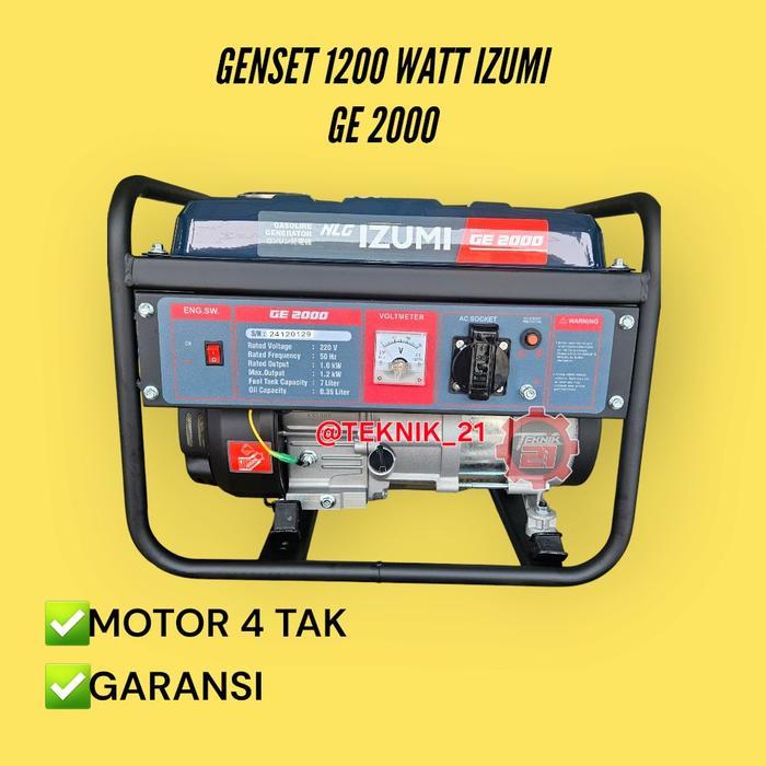GENSET 1200 WATT IZUMI NLG GENERATOR 1200 WATT IZUMI GE2000