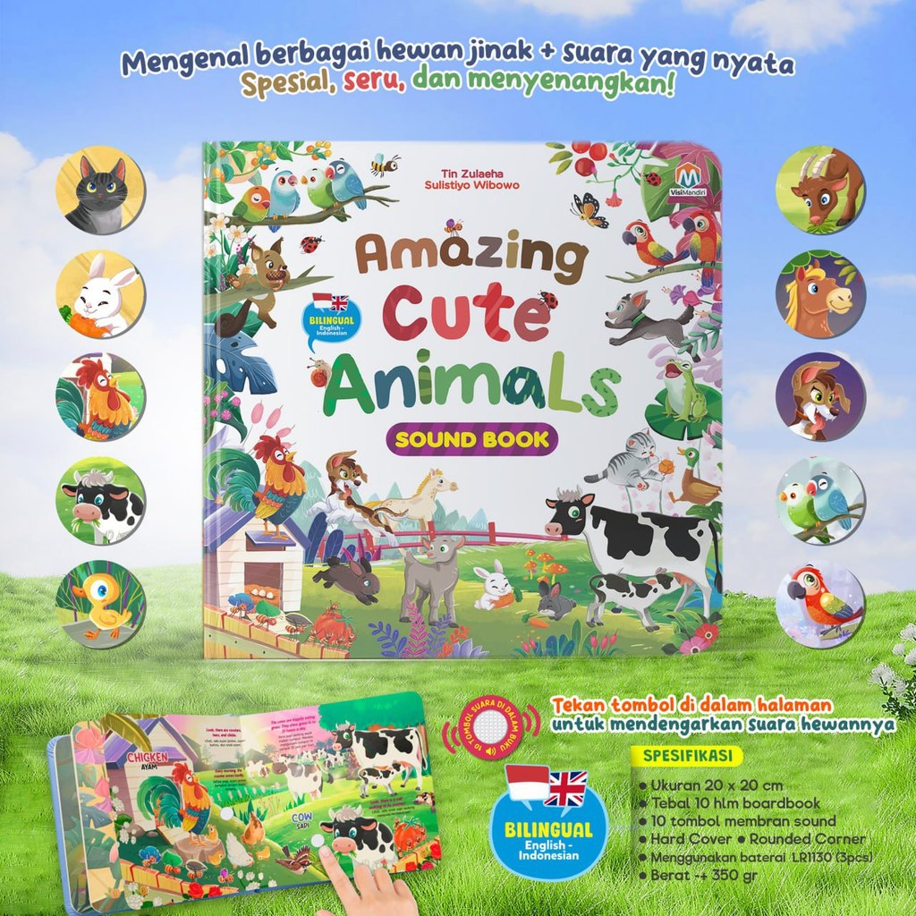 Sound Book - Amazing Cute Animals - Ziyadbooks