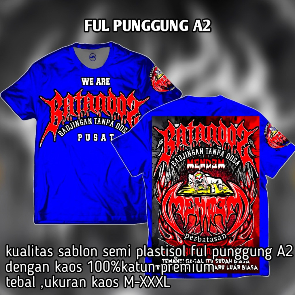 kaos mendem batandos terbaru kaos distro disain terbaru MENDEM BATANDOS TERMURAH PREMIUM 30S FH