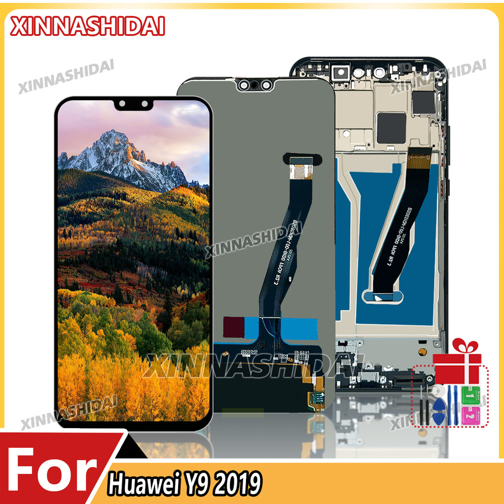 New Y9 2019 lcd For Huawei Y9 2019 JKM-LX1 Lcd Display Touch Screen Digitizer Assembly With Frame Fo