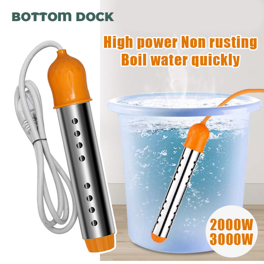 Pemanas Air Listrik Portable 2000W 3000W 220V Cepat Panas untuk Kamar Mandi Shower Elemen Pemanas Ai