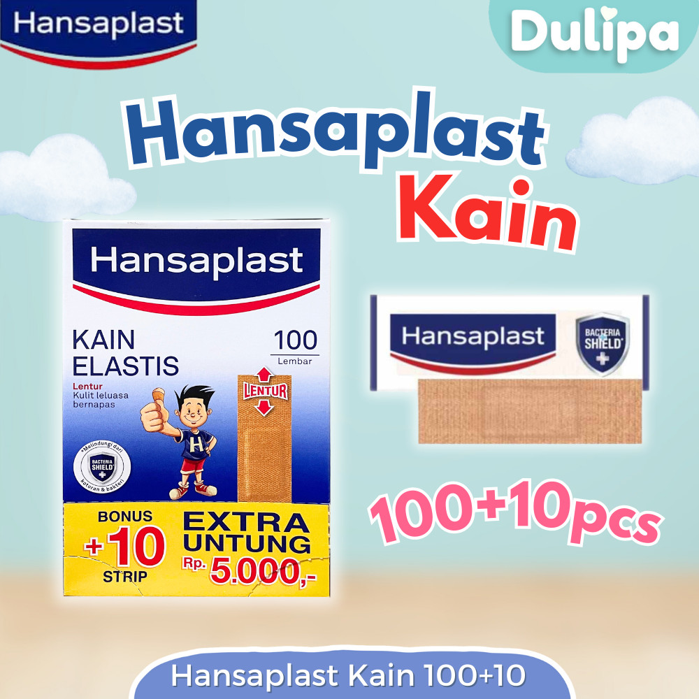 Hansaplast Kain 100+10 pcs Plester Luka Hansaplast Kain Elastis Standar