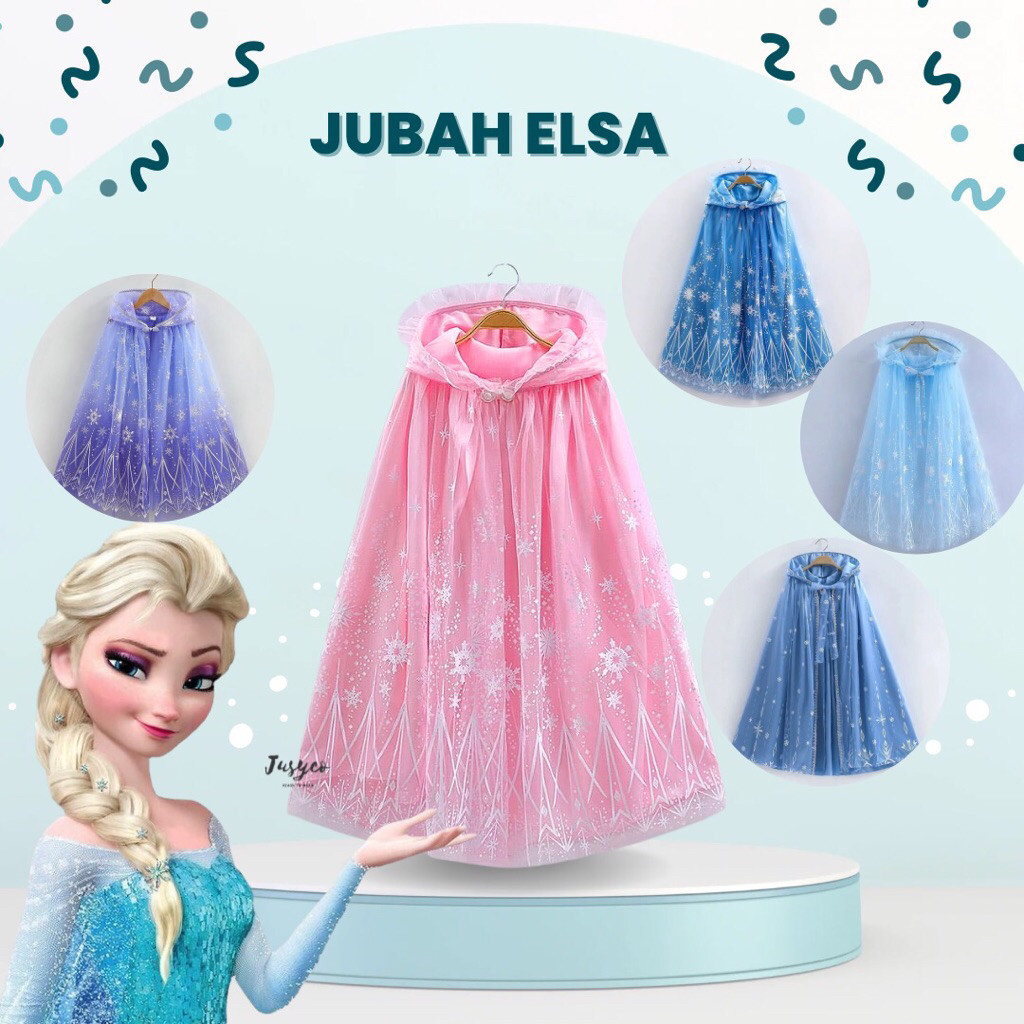 Jusyco Cape Frozen /  Jubah Kostum Frozen Elsa  Anak Perempuan
