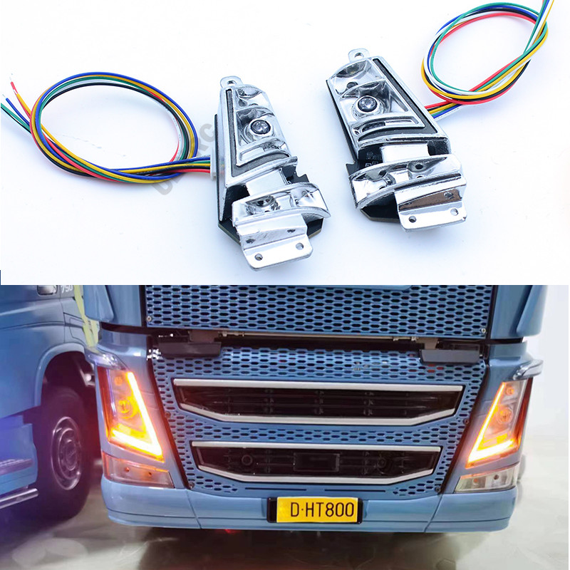 RC Dump Truck Simulation Front Lighting System Flowing Headlights for 1/14 TamiyaVOLVO 56360 FH16 75