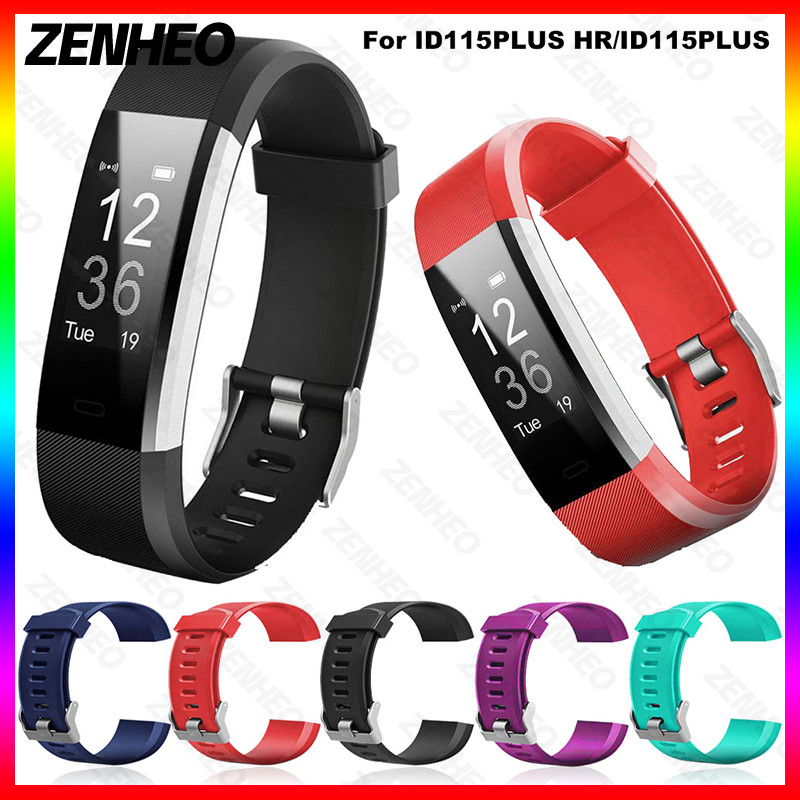 Silicone Wat Strap For ID115 Plus HR Soft Sport Wristband Bracelet Replacement Watband For ID115 plu