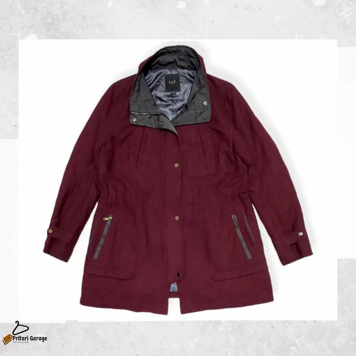 Parka Coat Jacket Cewek Fleece Wool Sherpa Zio So'ngzio Red Blood