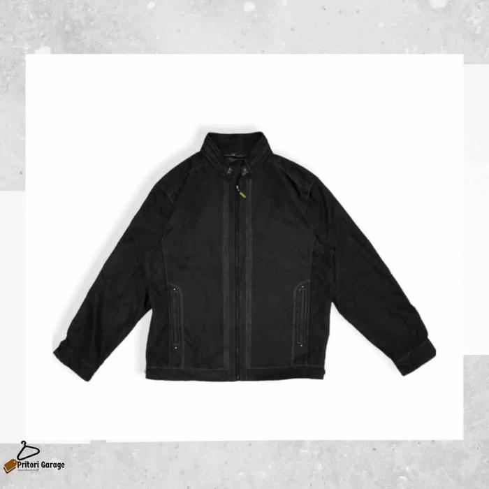 Harington Suede Work Jacket UC Berkeley Tribal Stitch Black Vintage