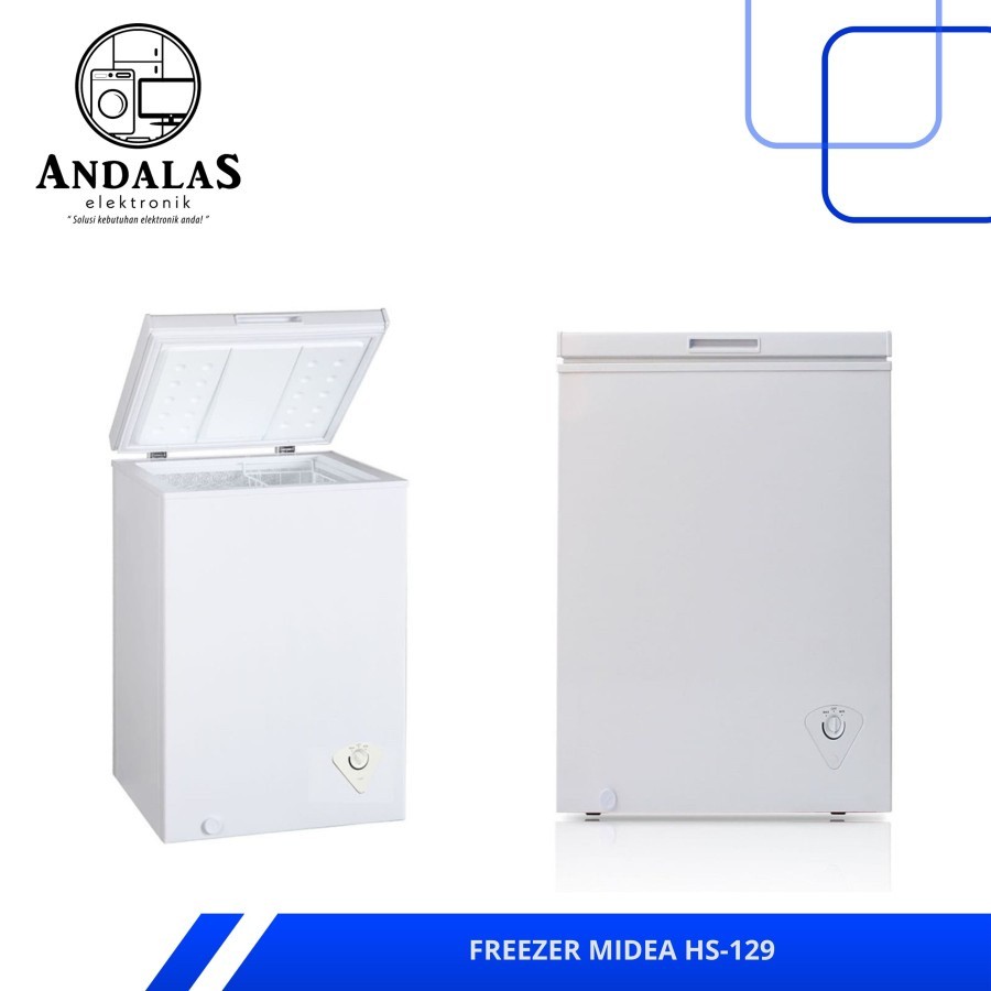 Chest Freezer Midea HS-129 HS 129 (100 Liter) /  Chest Freezer MIDEA HS 129 C 100 Liter Cooler BOX