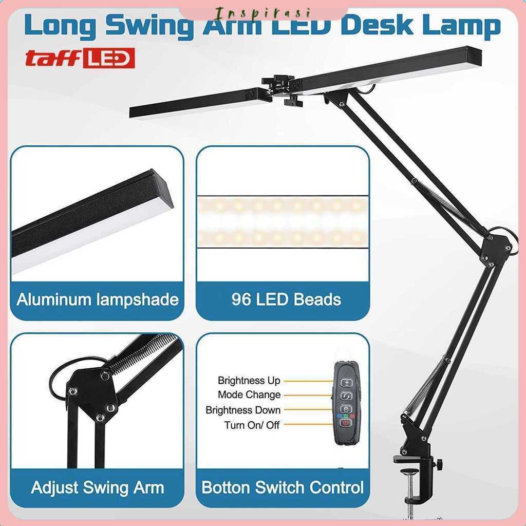 TaffLED Lampu Meja Baca LED Double Head 3 Color Mode SMD - ZN14