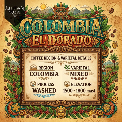 Colombia El Dorado Green Bean Import 500 Gr | Specialty Coffee Beans