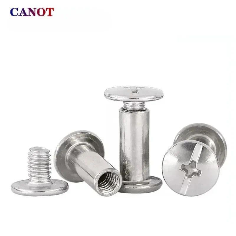 10 set Sekrup Chicago M3 M4 304 Stainless Steel untuk Penjilidan Tas Kulit, Album Foto, Buku, dan Ba