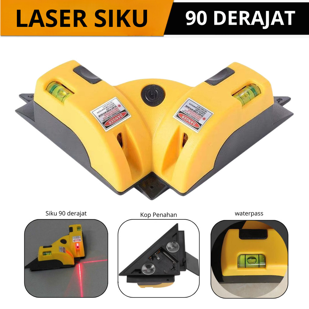 GILISHOP Laser Siku Sudut Leveling 90 Derajat Laser Alat Ukur Sudut 90 LV 01 Laser Waterpass